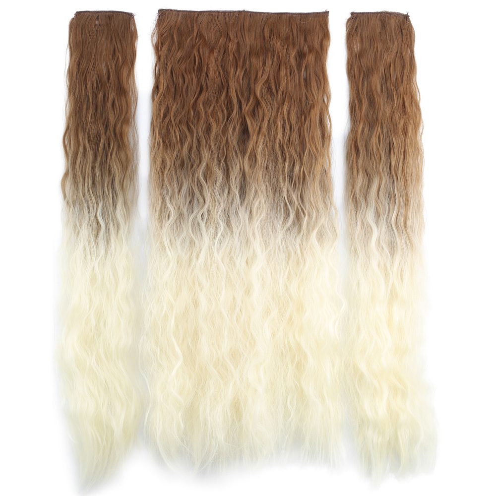 Kanekalon Fiber Sentetik Kabartılmış Dalgalı Yarım Ay + 2 Yan Saç Çıt Çıt / Koyu Kumral Platin Ombreli / (Lisinya175) Kanekalon Fiber Sentetik Kabartılmış Dalgalı Yarım Ay + 2 Yan Saç Çıt Çıt / Koyu Kumral Platin Ombreli / (Lisinya175)