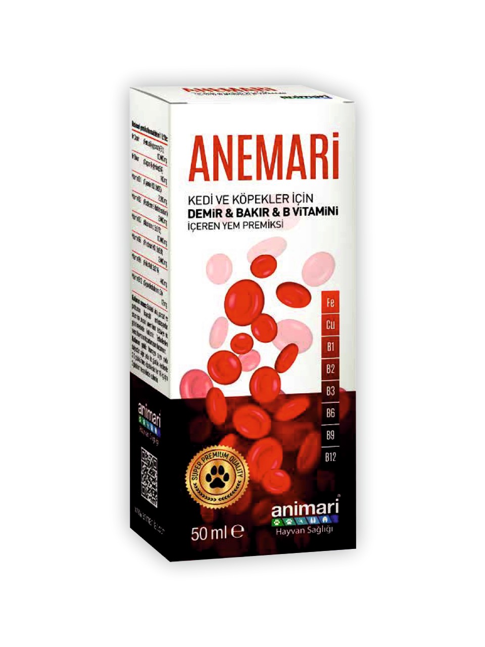 Anemari Demir Bakır B vitamini damlası 50 ml Anemari Demir Bakır B vitamini damlası 50 ml