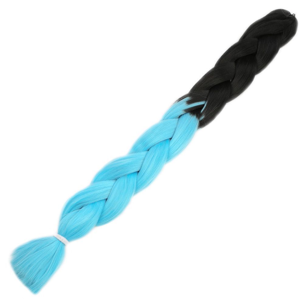Afro Örgülük Sentetik Renk Geçişli Saç 100 Gr. / Siyah / Açık Mavi / (Lisinya175) Afro Örgülük Sentetik Renk Geçişli Saç 100 Gr. / Siyah / Açık Mavi / (Lisinya175)