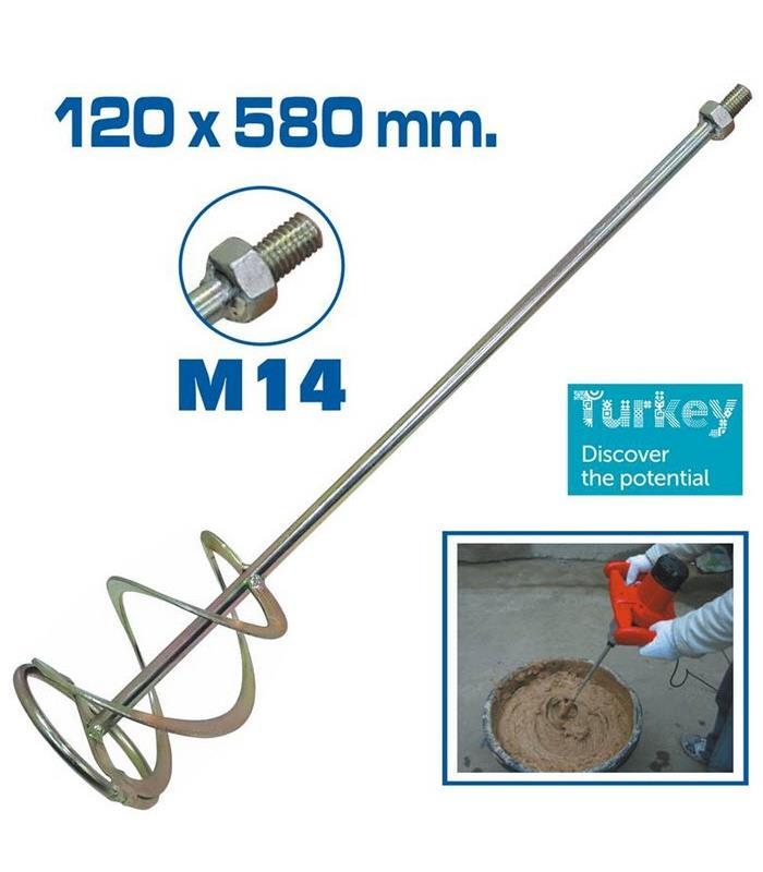 Topshop TH14343 Boya Alçı ve Harç Karıştırıcı Uç 120x580 mm Lisinya202 Topshop TH14343 Boya Alçı ve Harç Karıştırıcı Uç 120x580 mm