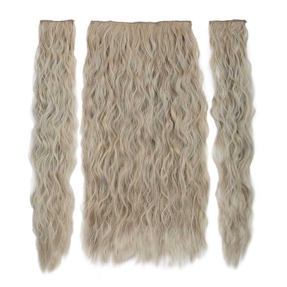 Kanekalon Fiber Sentetik Kabartılmış Dalgalı Yarım Ay + 2 Yan Saç Çıt Çıt / Balköpüğü Platin Röfleli / (Lisinya175) Kanekalon Fiber Sentetik Kabartılmış Dalgalı Yarım Ay + 2 Yan Saç Çıt Çıt / Balköpüğü Platin Röfleli / (Lisinya175)