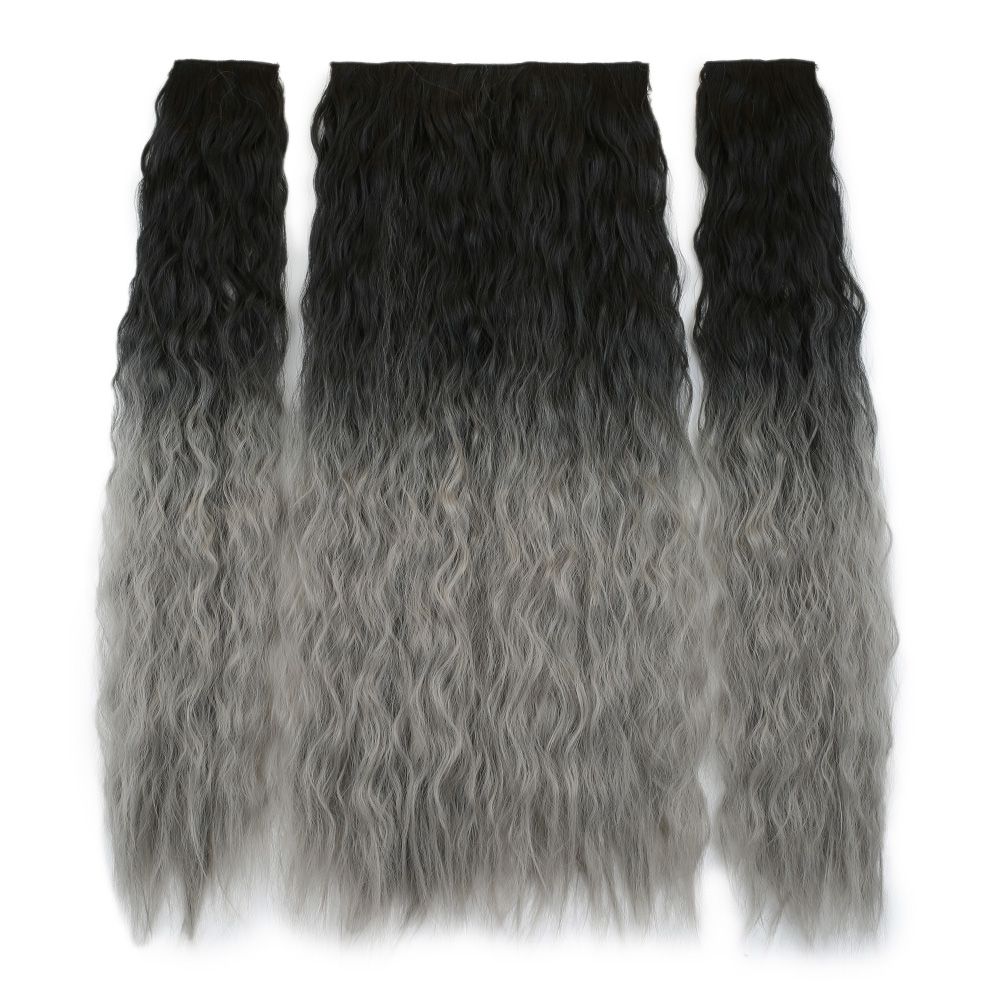 Kanekalon Fiber Sentetik Kabartılmış Dalgalı Yarım Ay + 2 Yan Saç Çıt Çıt / Siyah Gri Ombreli / (Lisinya175) Kanekalon Fiber Sentetik Kabartılmış Dalgalı Yarım Ay + 2 Yan Saç Çıt Çıt / Siyah Gri Ombreli / (Lisinya175)
