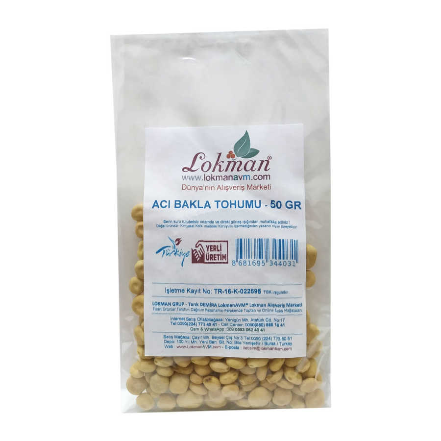 Lisinya214 Acı Bakla Tohumu Yahudi Baklası Doğal 50 Gr Paket