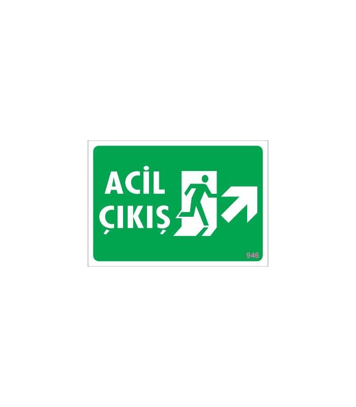 Lisinya202 Acil Çıkış Uyarı Levhası 17,5x25 KOD: 946