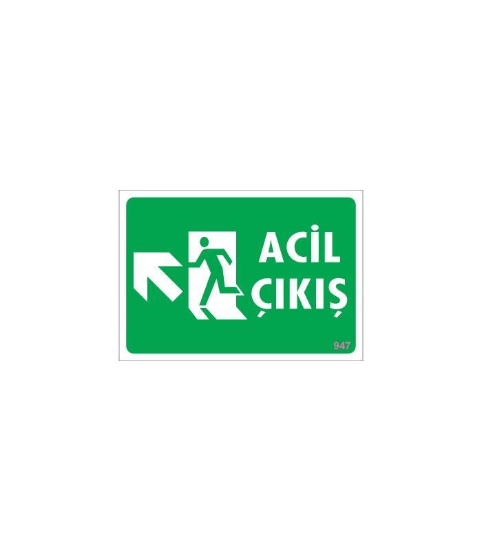 Lisinya202 Acil Çıkış Uyarı Levhasi 25x35 KOD: 947