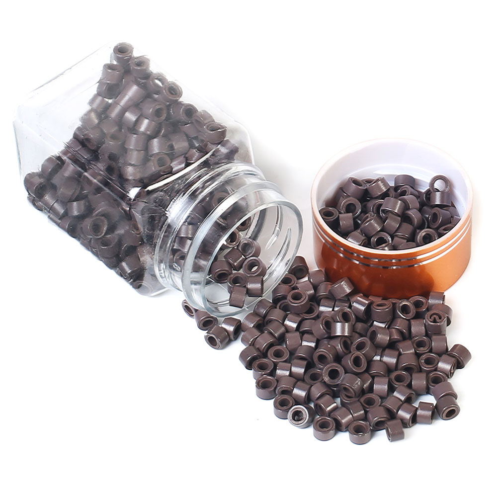 Silikonlu Saç Kaynak Boncuğu / Açık Kahve / (Lisinya175) Silikonlu Saç Kaynak Boncuğu / Açık Kahve / (Lisinya175)