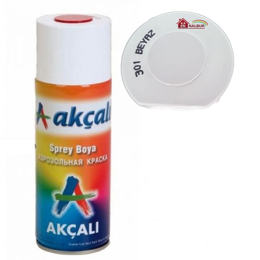 Akçalı Sprey Boya 400 ml 301 Parlak Beyaz Lisinya202 Akçalı Sprey Boya 400 ml 301 Parlak Beyaz