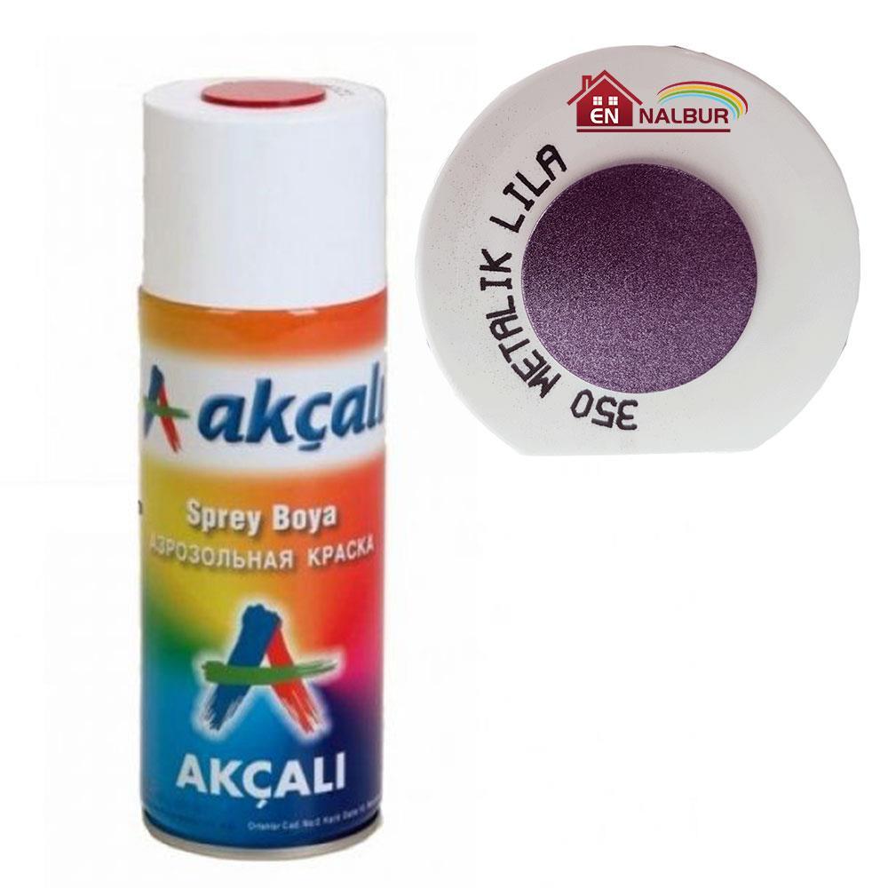Akçalı Sprey Boya 400 ml 350 Metalik Lila Lisinya202 Akçalı Sprey Boya 400 ml 350 Metalik Lila