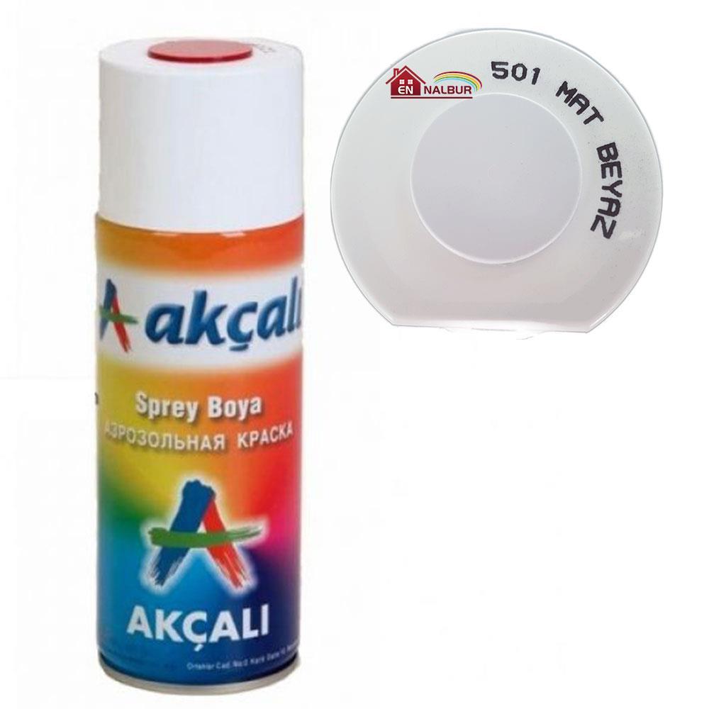 Akçalı Sprey Boya 400 ml 501 Mat Beyaz Lisinya202 Akçalı Sprey Boya 400 ml 501 Mat Beyaz