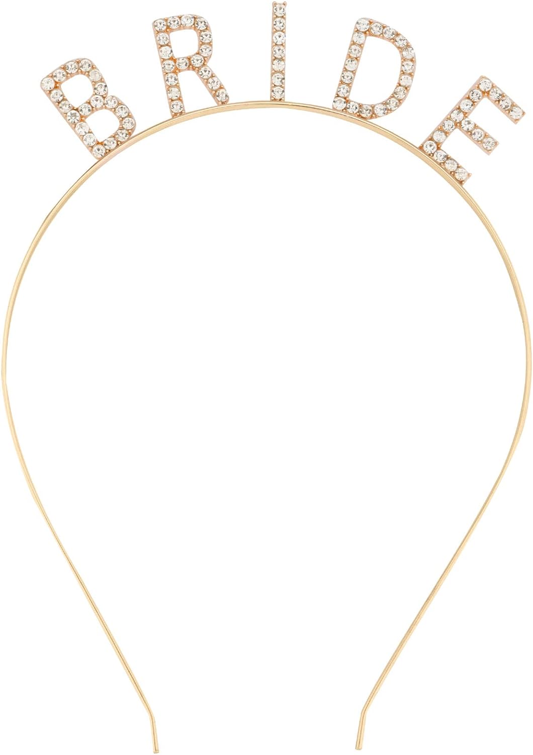 Altın Gold Renk Bekarlığa Veda Kristal Taş Bride Tacı İthal 16x10 cm (Lisinya)