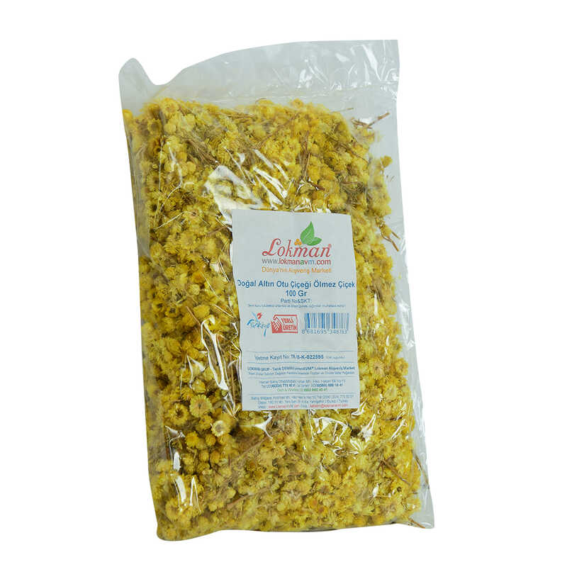 Lisinya214 Altın Otu Çiçeği Ölmez Çiçek Doğal 100 Gr Paket