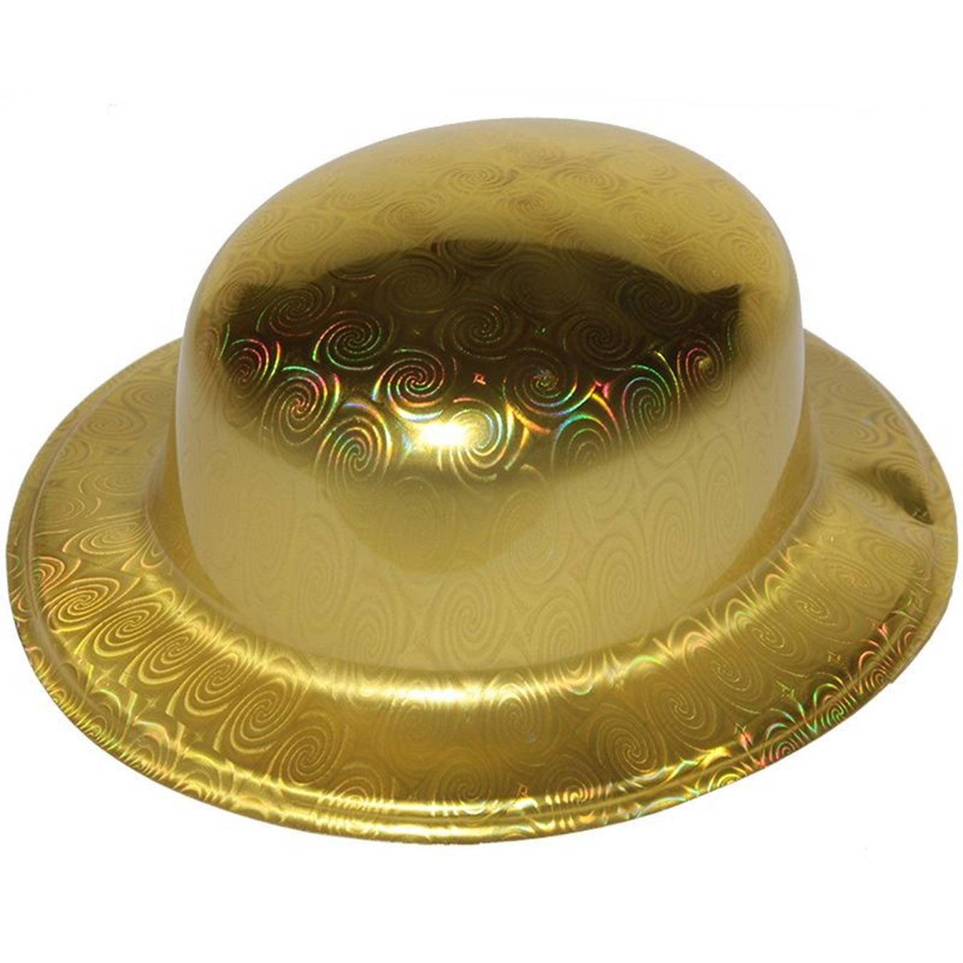 Altın Renk Hologramlı Plastik Yuvarlak Melon 27x24 cm (Lisinya)