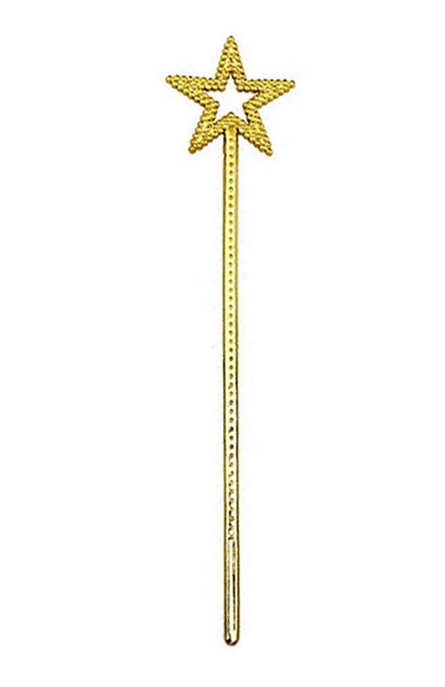 Altın Renk Yıldız Peri Asası Peri Değneği 34 cm 1 Adet (Lisinya)