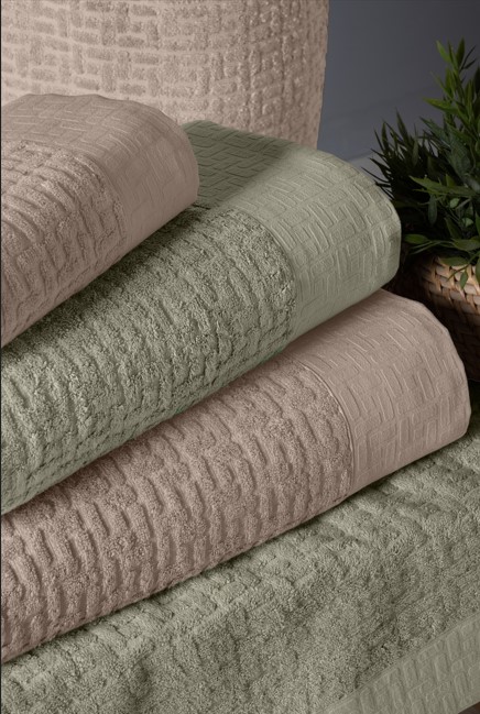 Bambu Bornoz Seti Lisse Sage Sabre