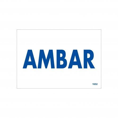 Amabar Uyarı Levhası 17,5x25 KOD:1652 Lisinya202 Amabar Uyarı Levhası 17,5x25 KOD:1652