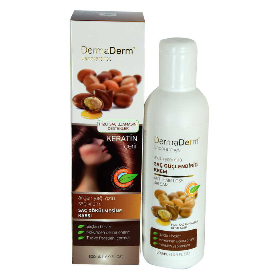 Lisinya214 Argan Yağı Özlü Saç Kremi Keratinli (Tuz ve Paraben İçermez) 500 ML