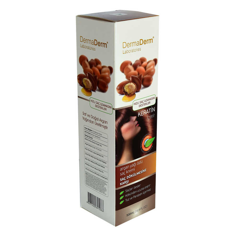 Lisinya214 Argan Yağı Özlü Saç Kremi Keratinli (Tuz ve Paraben İçermez) 500 ML