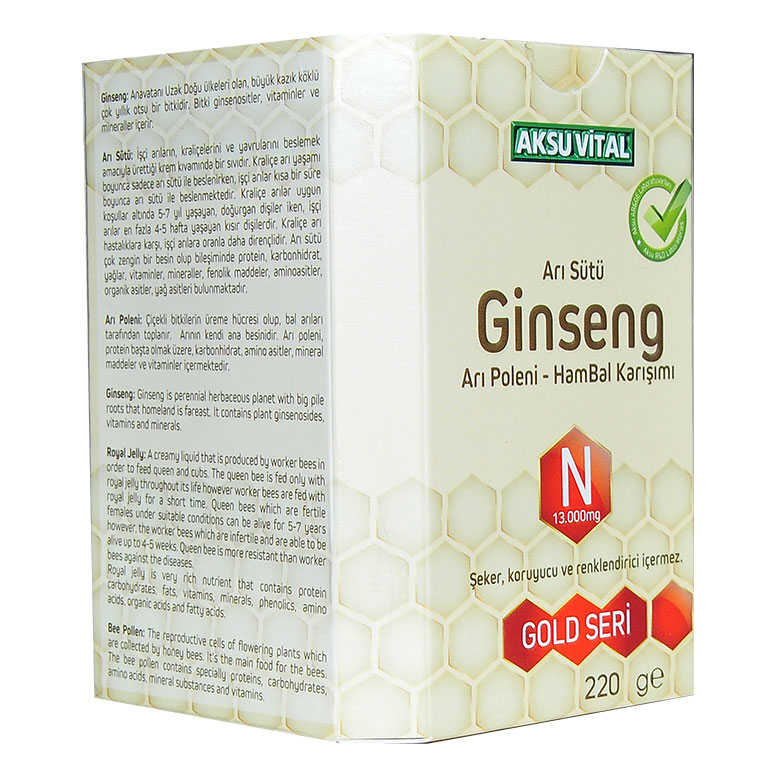 Lisinya214 Arı Sütü Ginseng Polen Bal Karışımı 220 Gr
