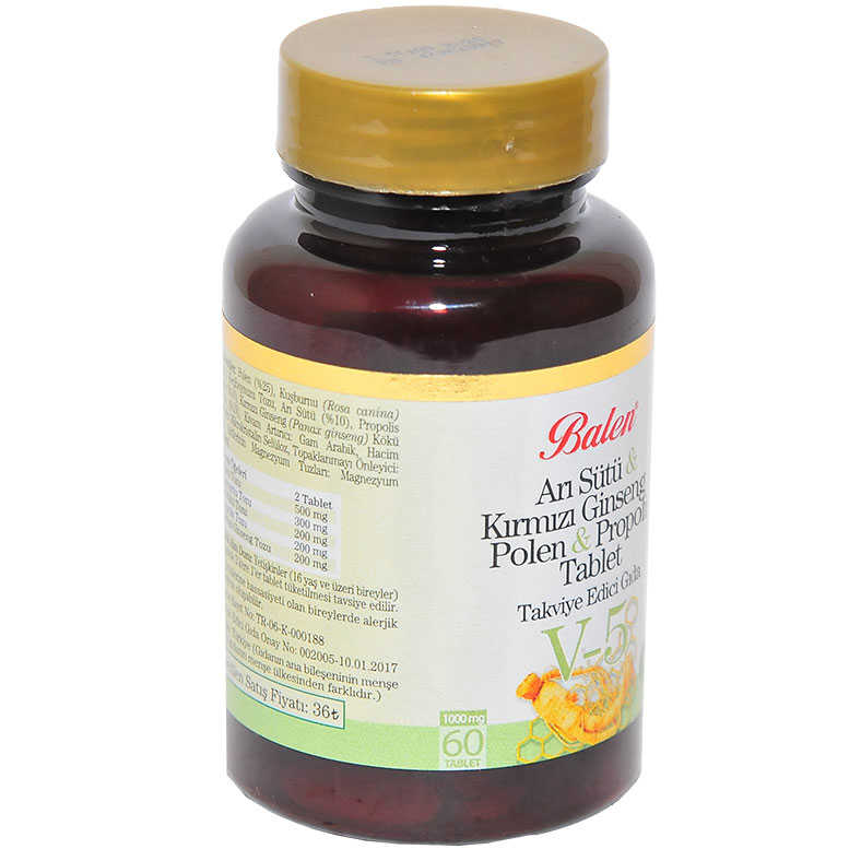 Lisinya214 Arı Sütü & Kırmızı Ginseng & Polen & Propolis 60 Tablet