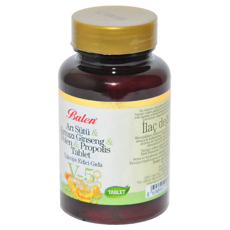 Lisinya214 Arı Sütü & Kırmızı Ginseng & Polen & Propolis 60 Tablet