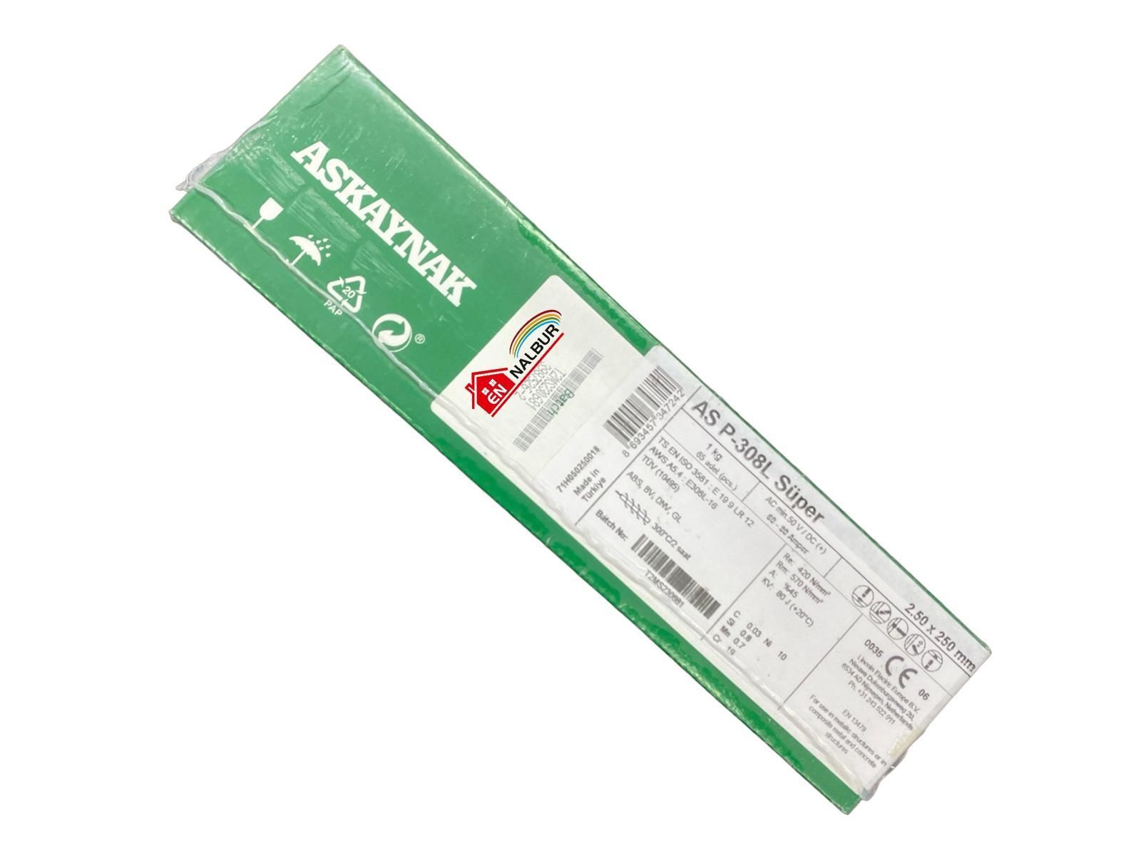 Lisinya202 Askaynak AS ASP-308L Süper Krom Elektrod 2.50x250 Lisinya202 Askaynak AS ASP-308L Süper Krom Elektrod 2.50x250