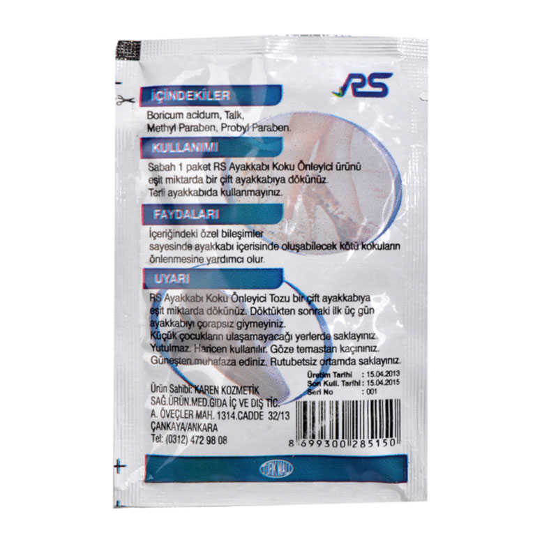 Lisinya214 Ayak Kokusu Önleyici Toz 10 Gr Paket