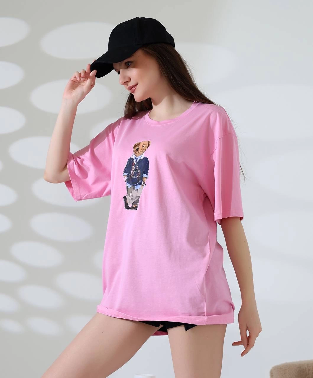 Ayıcıklı oversize tişört - Lisinya