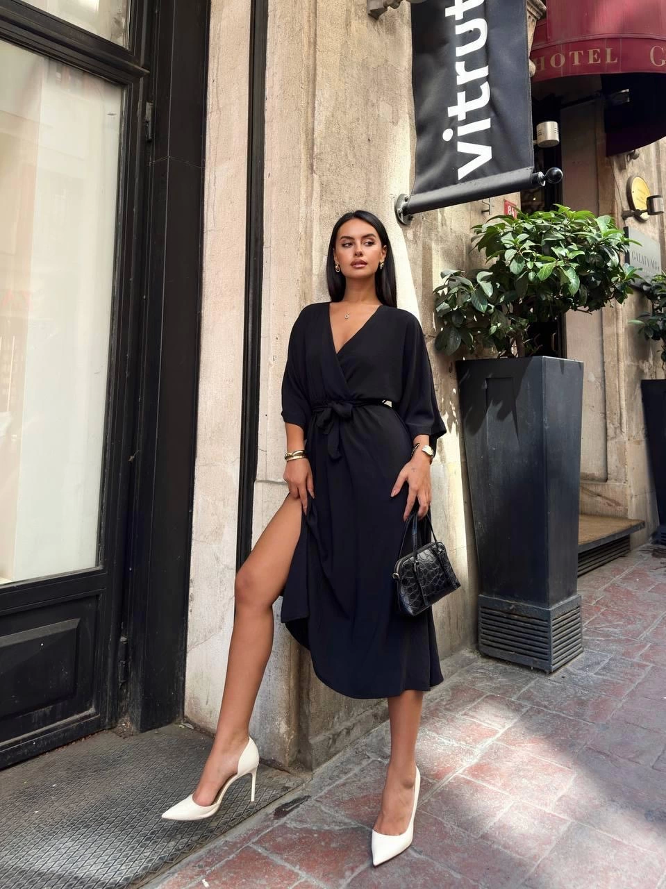 Ayrobin midi elbise - Lisinya
