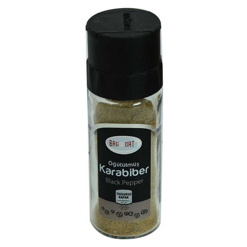 Cam Şişe Tuzluklu Kapak Doğal Öğütülmüş Karabiber 55 Gr - Lisinya