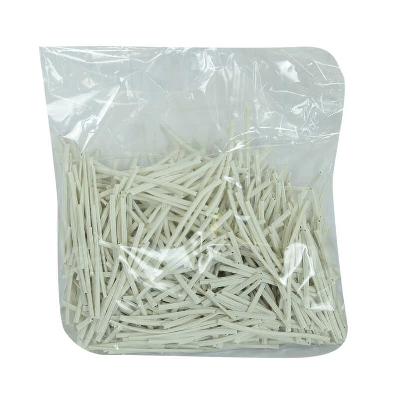 Lisinya214 Bağlama Teli Tel Klips Pvc Kaplamalı Beyaz 500 Gr Takribi 500 Adetli 1 Paket