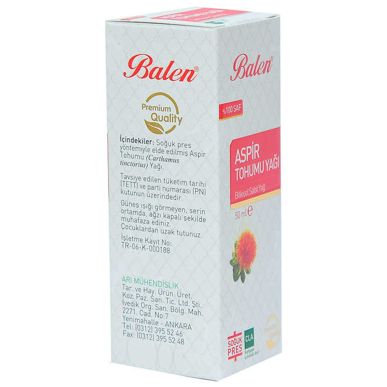 Lisinya214 Aspir Tohumu Yağı Soğuk Pres 50 ML Cam Şişe
