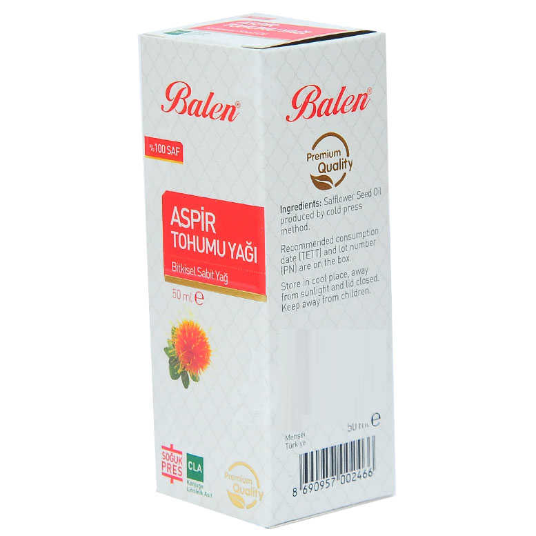 Lisinya214 Aspir Tohumu Yağı Soğuk Pres 50 ML Cam Şişe
