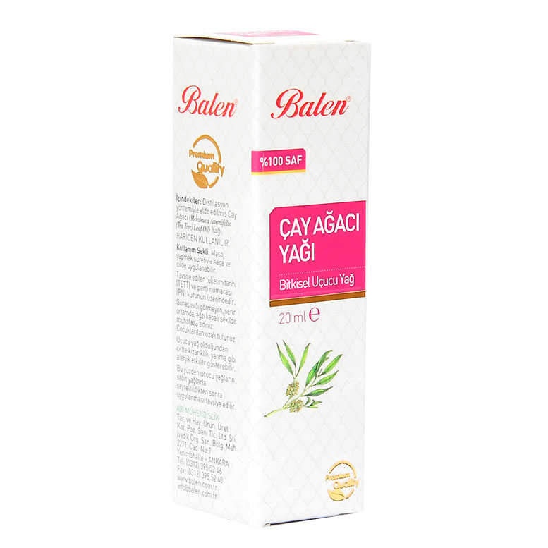 Çay Ağacı Yağı (Distilasyon) 20 ML Cam Şişe - Lisinya