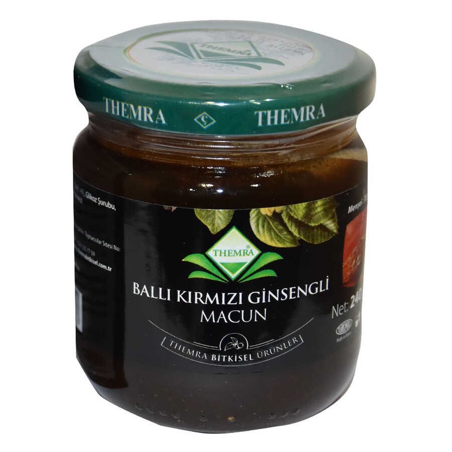 Lisinya214 Ballı Kırmızı Ginsengli Macunu Bitkisel Karışım 240 Gr