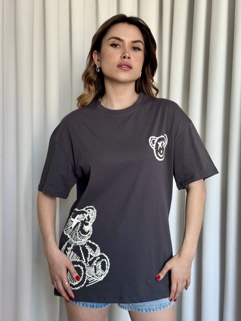 Baskılı ayıcıklı tişört - Lisinya