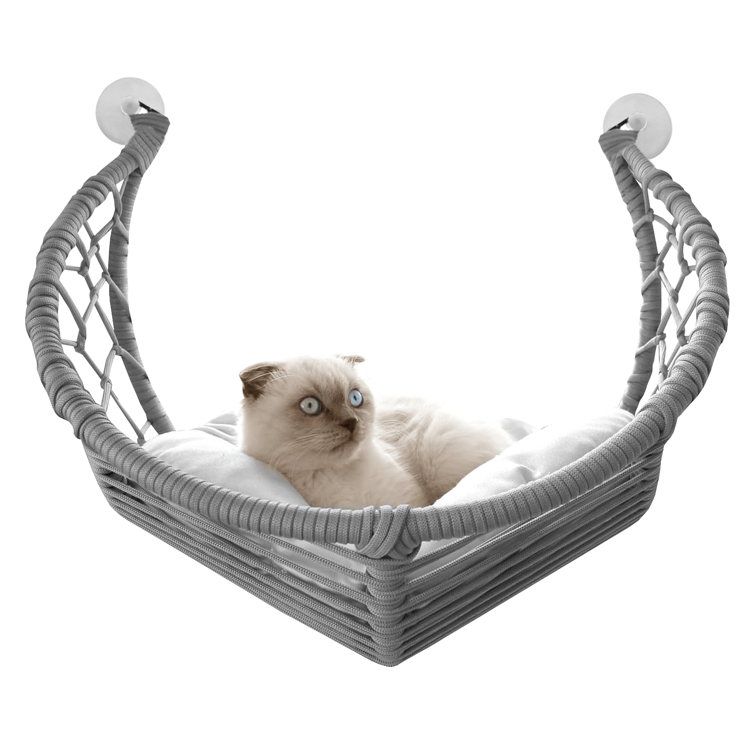 Vantuzlu Gondol Kedi Hamağı Kedi Yatağı 40*45 cm Gri Vantuzlu Gondol Kedi Hamağı Kedi Yatağı 40*45 cm Gri