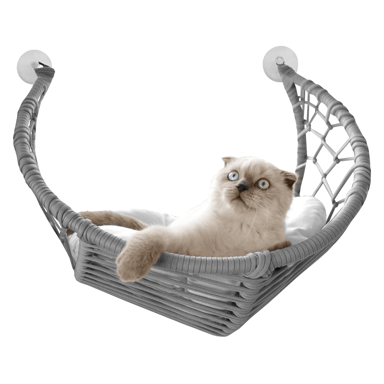 Vantuzlu Gondol Kedi Hamağı Kedi Yatağı 40*45 cm Gri Vantuzlu Gondol Kedi Hamağı Kedi Yatağı 40*45 cm Gri