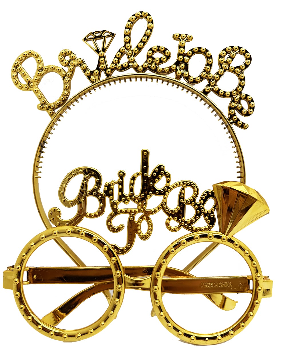 Bride To Be Yazılı Taç ve Bride To Be Yazılı Gözlük Seti Altın Renk Bride To Be Yazılı Taç ve Bride To Be Yazılı Gözlük Seti Altın Renk (Lisinya)