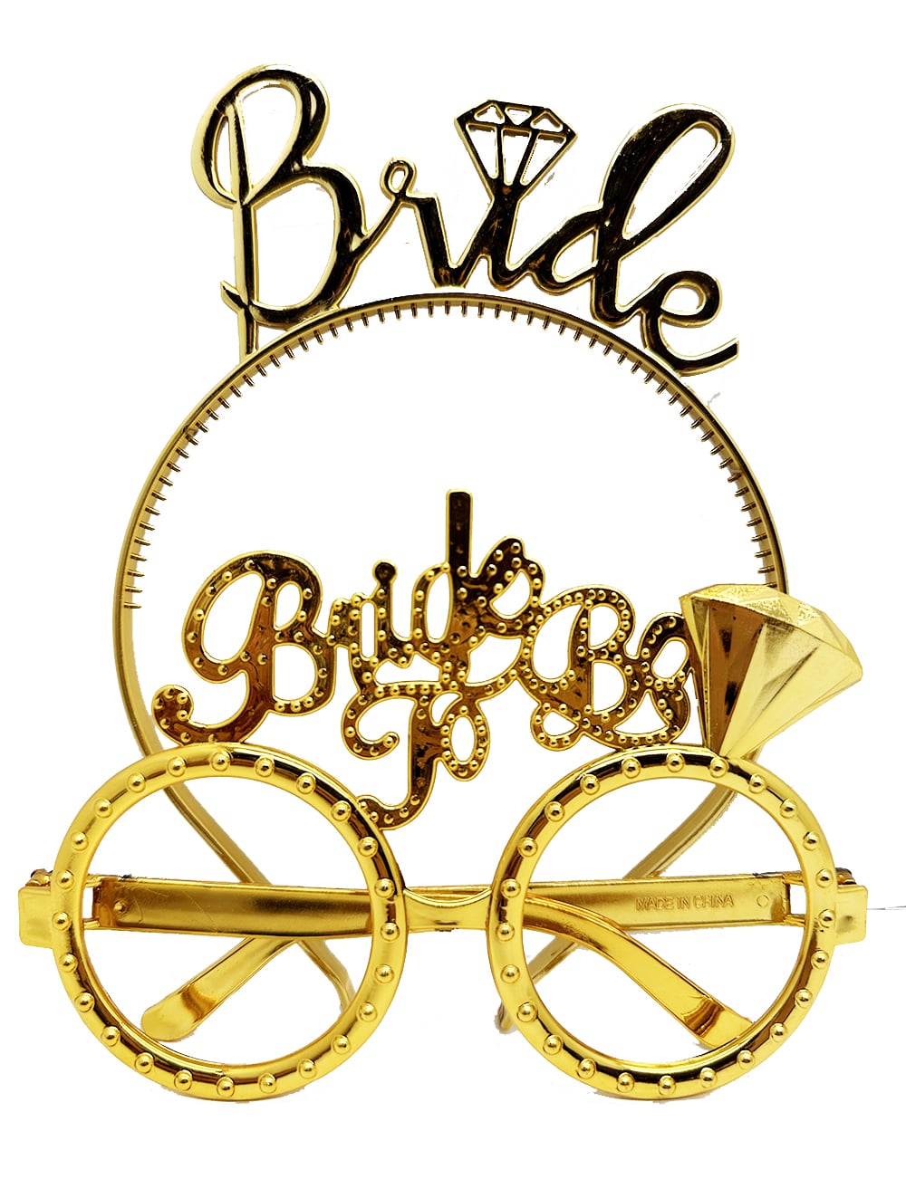 Bride Yazılı Taç ve Bride To Be Yazılı Gözlük Seti Altın Renk Bride Yazılı Taç ve Bride To Be Yazılı Gözlük Seti Altın Renk (Lisinya)
