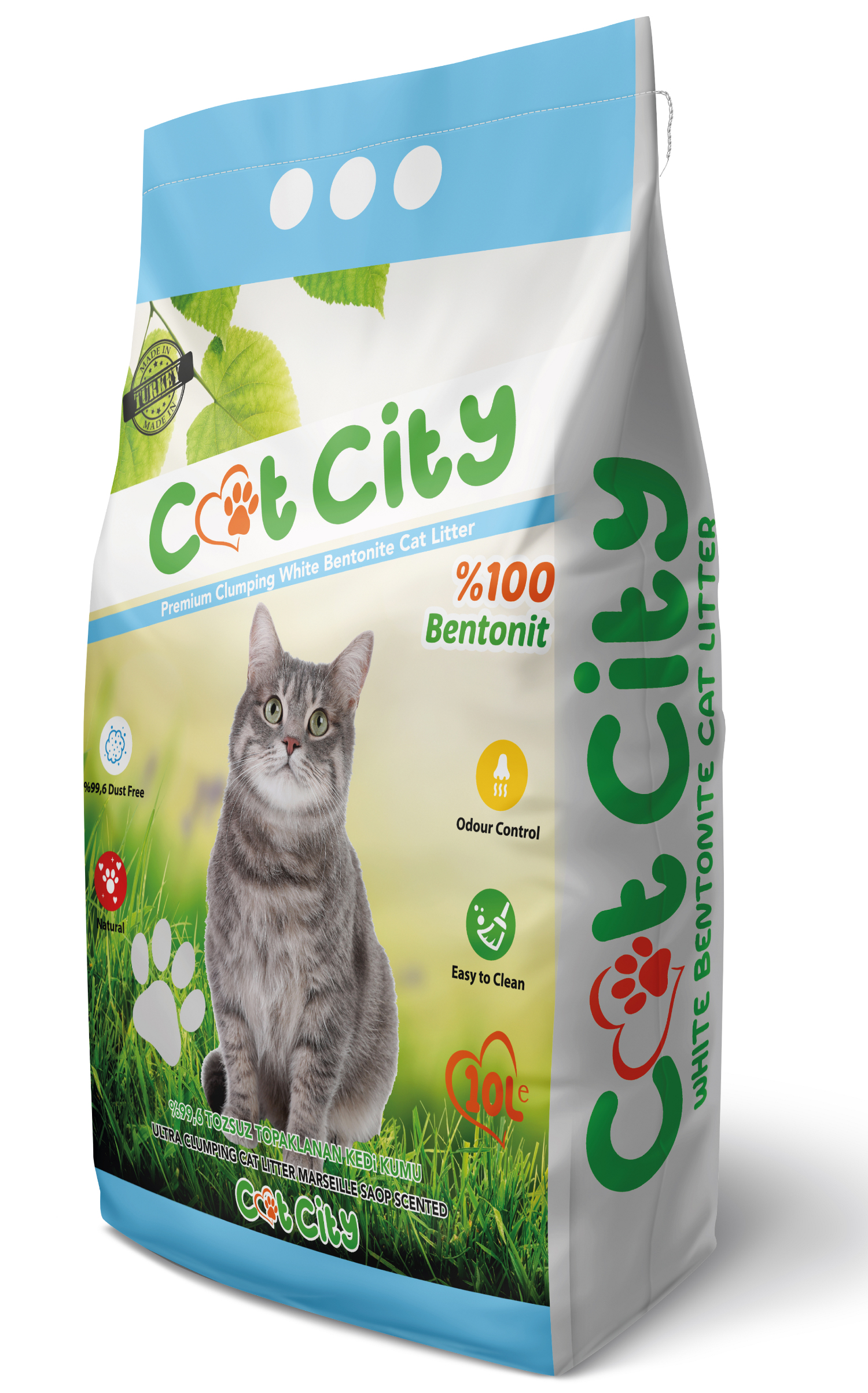 Doğal Topaklanan Kedi Kumu 10 Lt Marsilya Sabunlu Doğal Topaklanan Kedi Kumu 10 Lt Marsilya Sabunlu