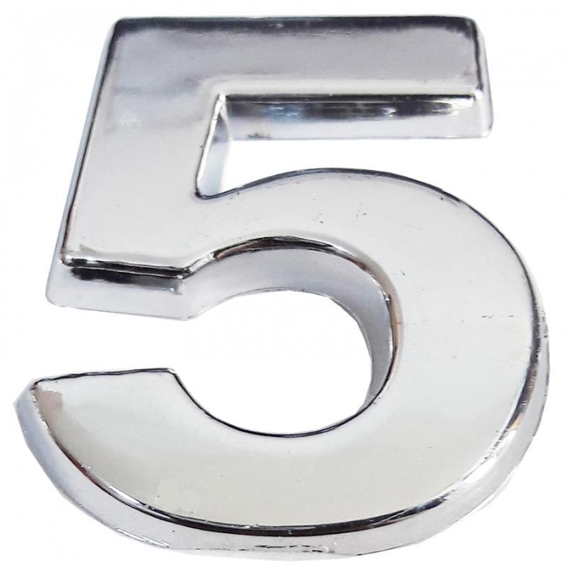 Cemax Krom Yapışkanlı 5 Rakamı 5 cm - Lisinya