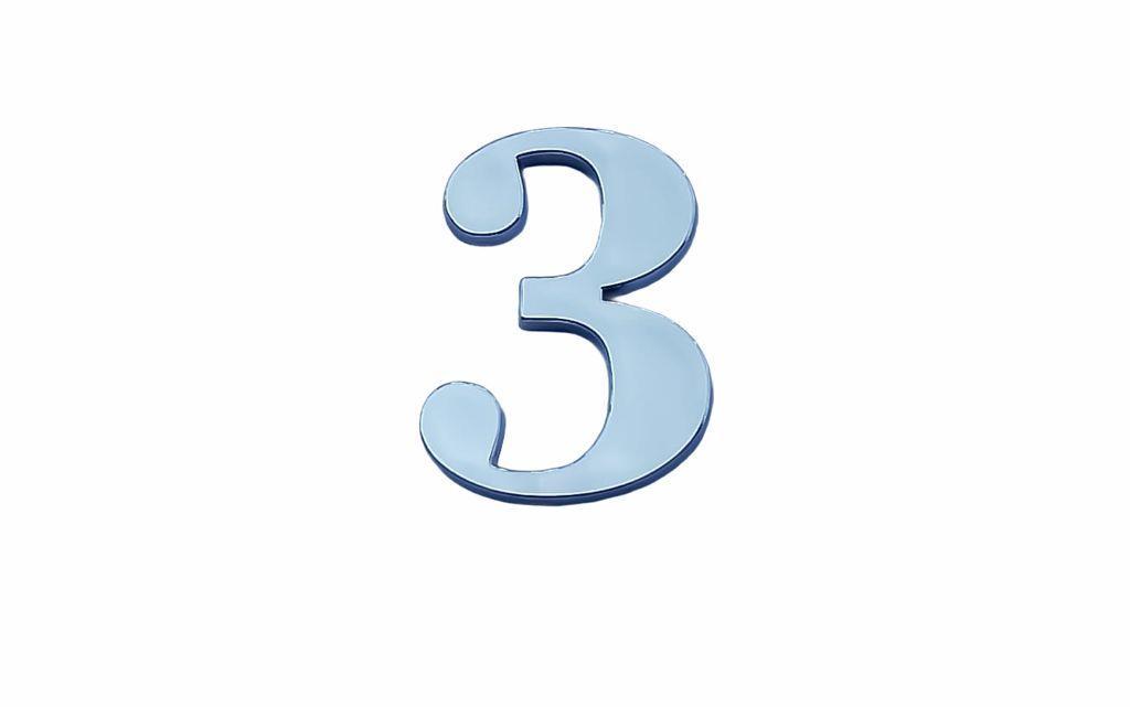 Cemax Villa Boy 3 Rakamı 8,5 cm Yapışkanlı - Lisinya