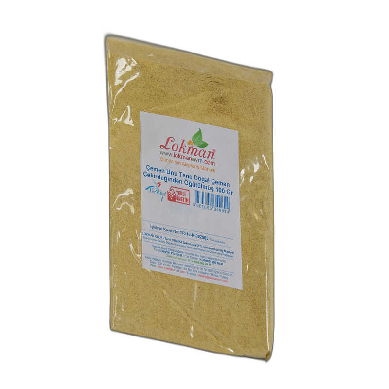 Çemen Unu Tane Doğal Çemen Çekirdeğinden Öğütülmüş 100 Gr Paket - Lisinya