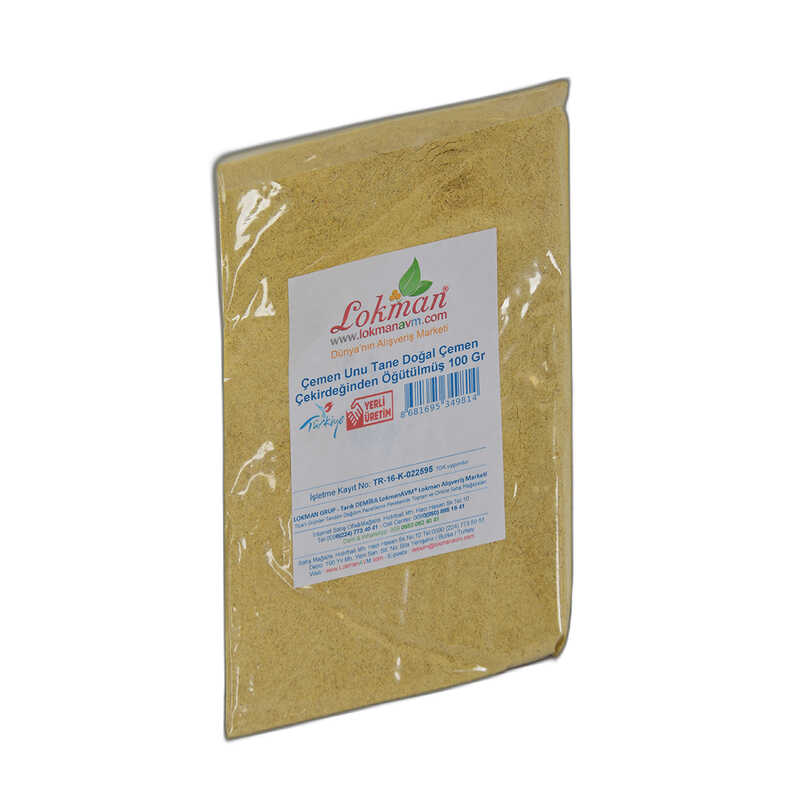Çemen Unu Tane Doğal Çemen Çekirdeğinden Öğütülmüş 100 Gr Paket - Lisinya