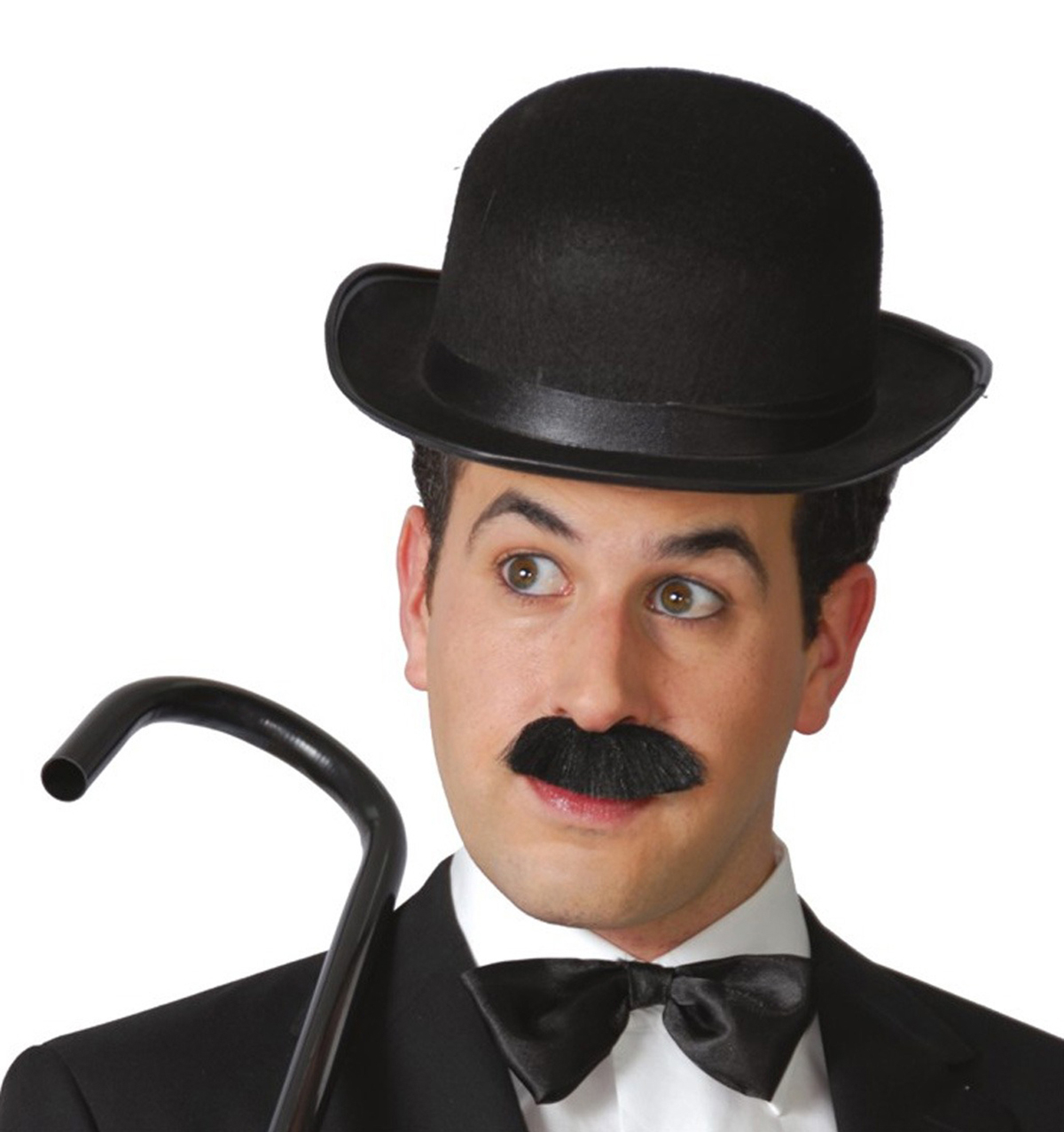 Charlie Chaplin Stil Yetişkin Şapkası – Siyaelon Parti Şapkası Charlie Chaplin Şapka Melon Şapka (Lisinya)
