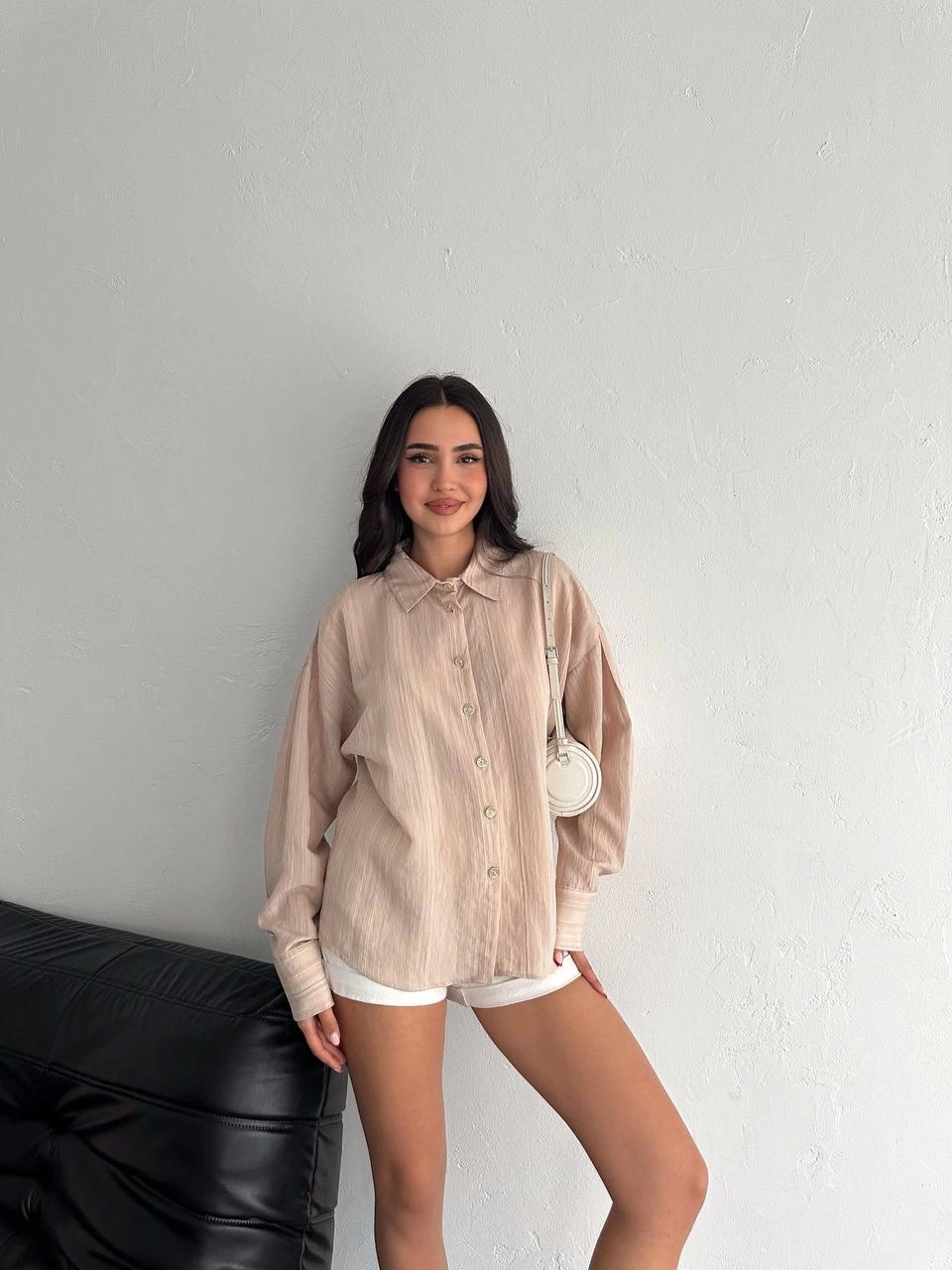 Çizgili oversize gömlek - Lisinya Çizgili oversize gömlek - Lisinya