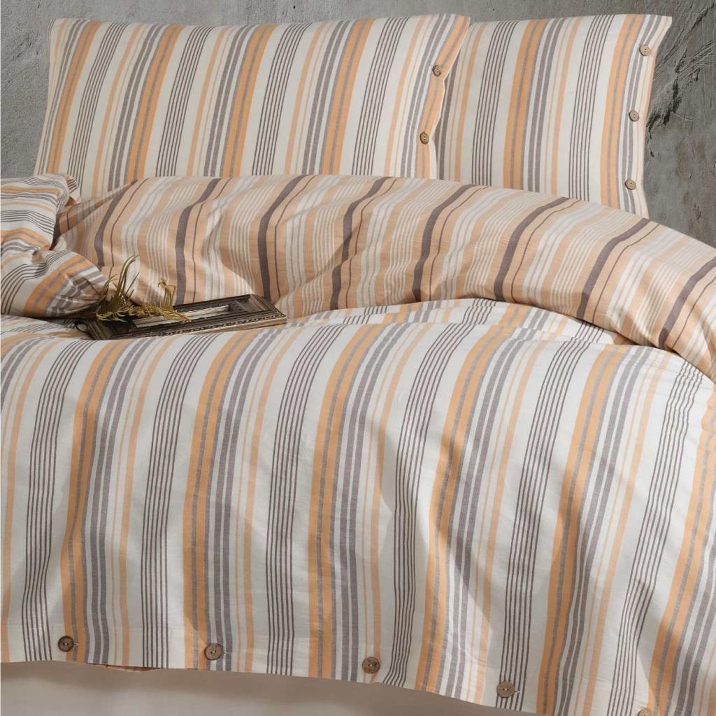 Butik Native Serisi Çift Kişilik Nevresim Takımı Velena v1 Somon Butik Native Serisi Çift Kişilik Nevresim Takımı Velena v1 Somon