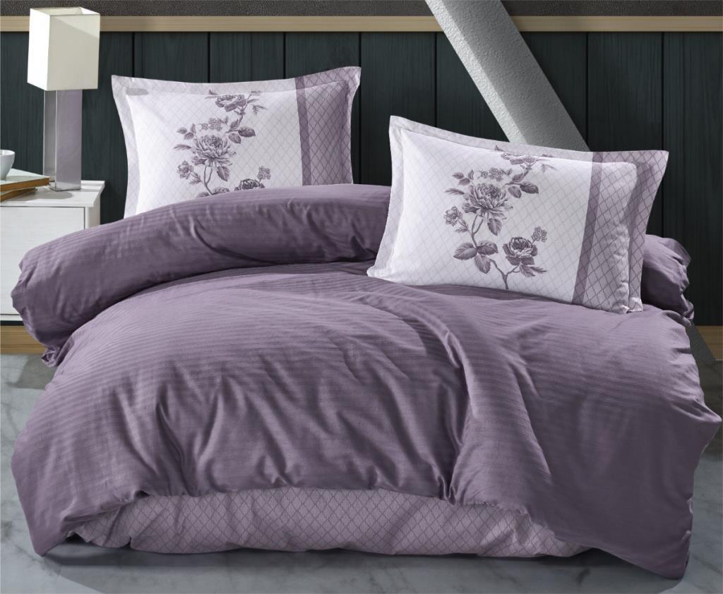Butik Serisi Çizgili Ranforce Çift Kişilik Nev Takımı Suave v3 Lila Butik Serisi Çizgili Ranforce Çift Kişilik Nevresim Takımı Suave v3 Lila