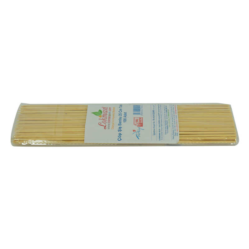 Lisinya214 Çöp Şiş Bambu Şişleri 25 Cm Takribi 100 Adet 1 Paket
