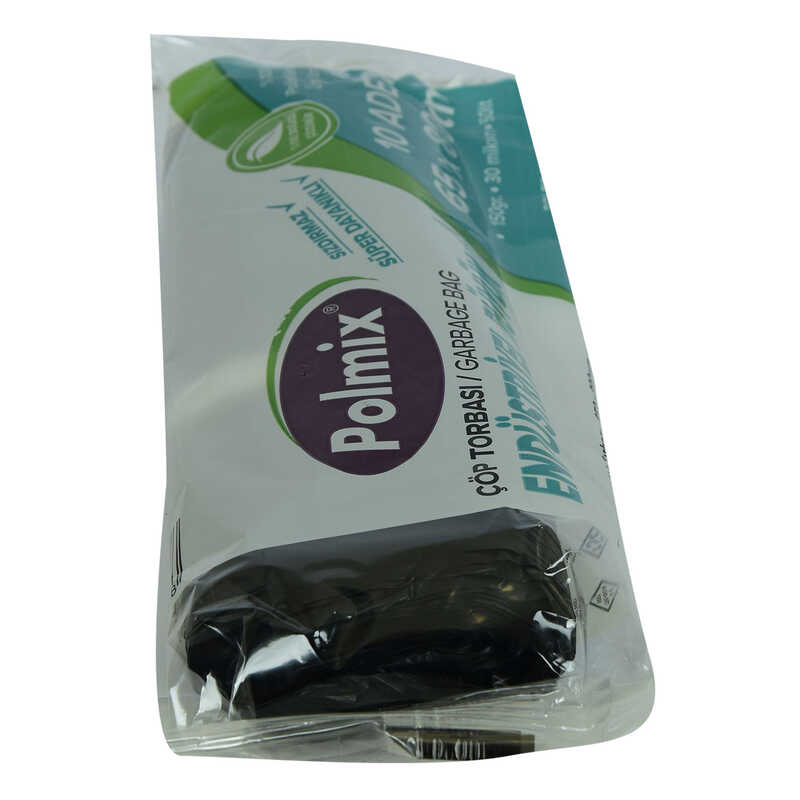 Lisinya214 Çöp Torbası Büyük Boy 65x80Cm 150Gr 30Mikron 50Lt Siyah Rulo 10 Adet